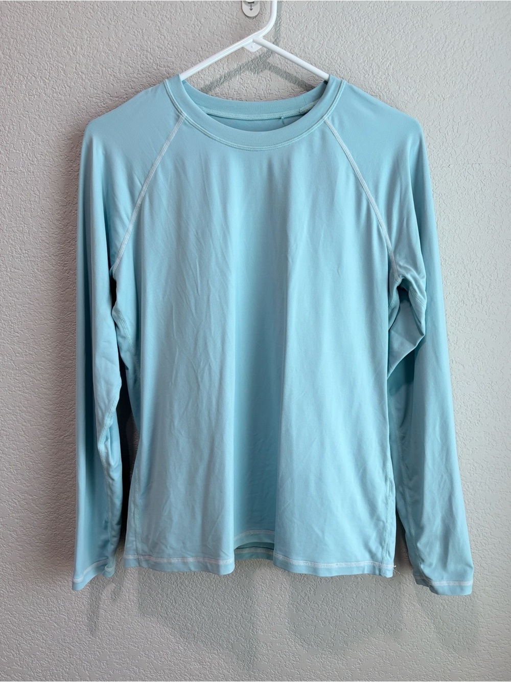 J. Crew Sunshirt Light Blue Rash Guard Long Sleeve Swim Sun Shirt Size Medium
